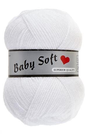 Blødt Baby Garn Lammy - Fv 005 Hvid til strikning