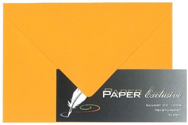 Farvede Kuverter i Orange - 10 stk C6