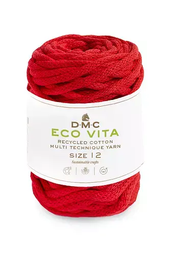 DMC Eco Vita 12 Garn 250 G - Bæredygtig Rød Kvalitet
