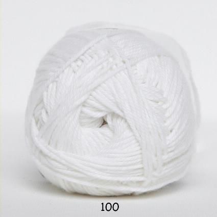Bomuldsgarn Cotton nr. 8/4 - Hvid til hækling