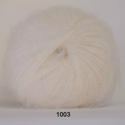 Hjertegarn Silk Kid Mohair - Råhvid 1003 til gode priser!