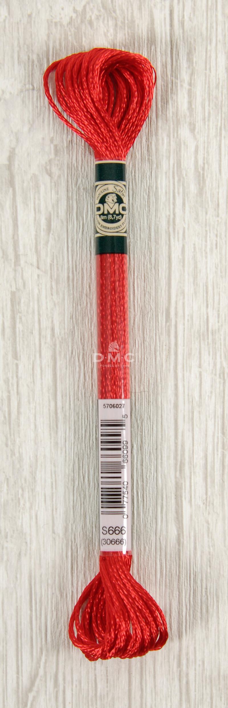 DMC Mouliné Satin Floss Broderigarn S666 - Super Tilbud!