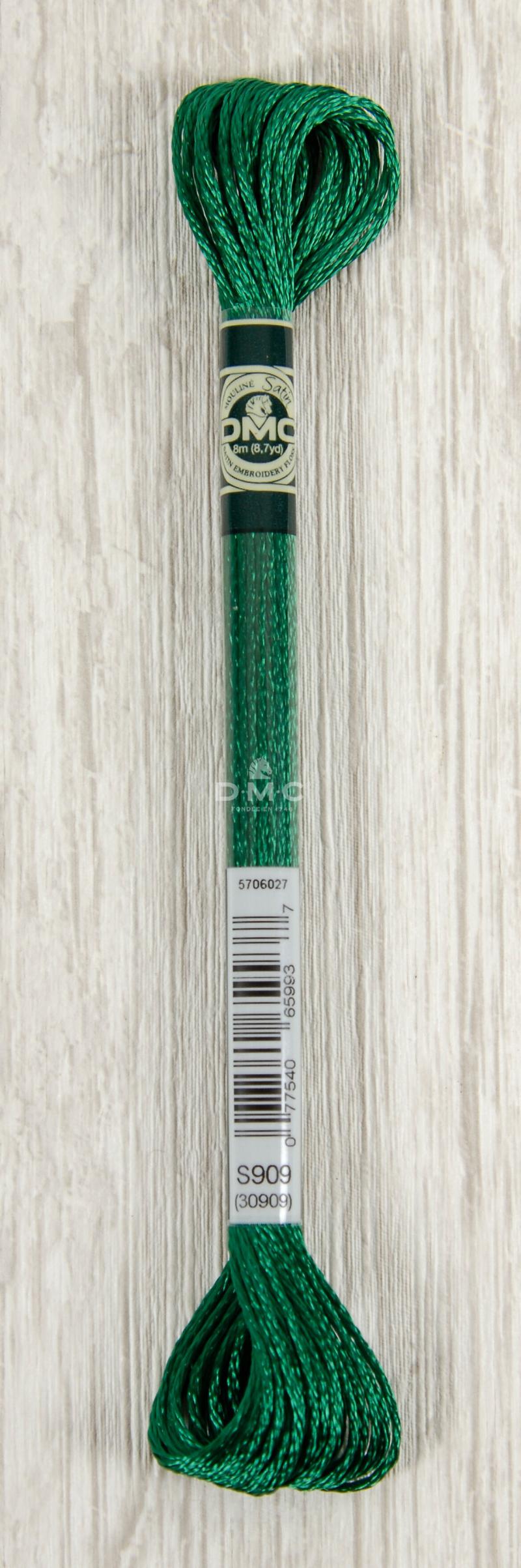 DMC Mouliné Satin Floss Broderigarn i Farve S909 - Udsalg!
