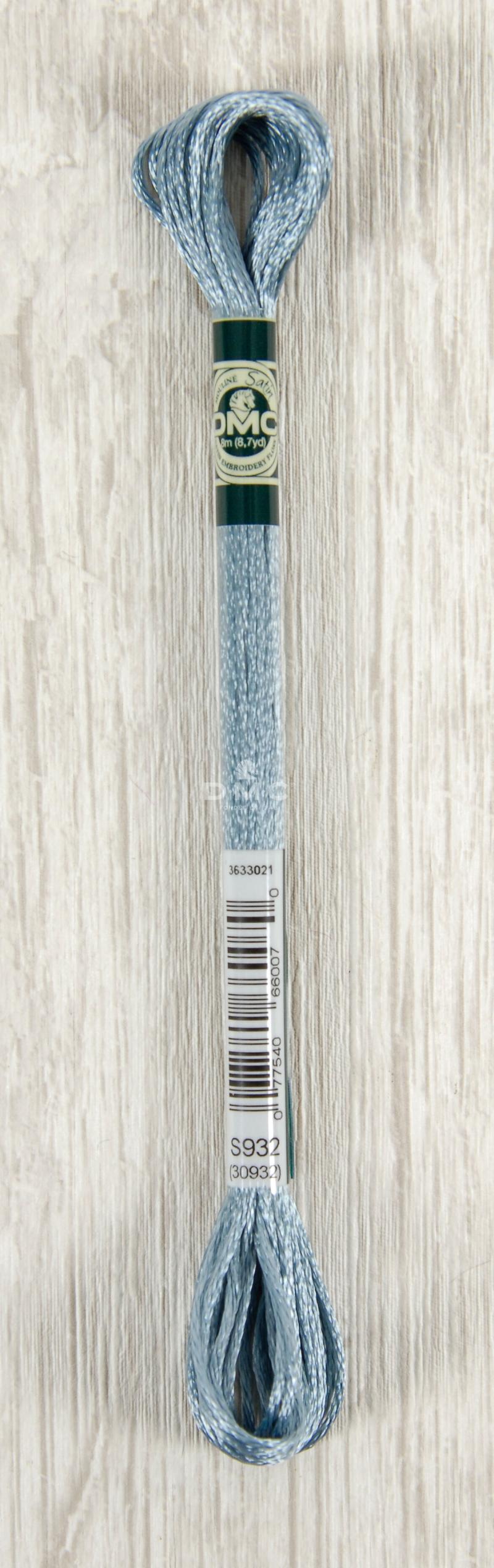DMC Satin Floss Broderigarn Farve S932 - Skinnende Kvalitet