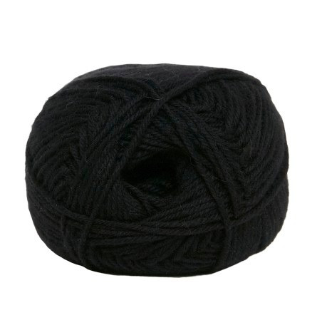 Cotton Nr. 8, Sort Garn 50g - Niah Design