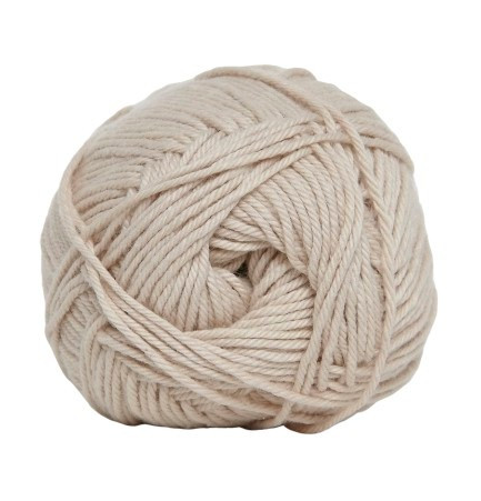 Cotton Nr. 8 i Beige - 50g Garn til Strikning og Hækling