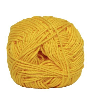 Cotton Nr. 8 - Gul Garn 50g fra Niah Design