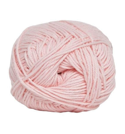 Cotton Nr. 8 Lys Laks 50 g - Garn til Strikning og Hækling
