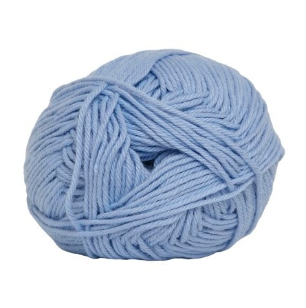 Cotton Nr. 8 - Baby Blå Garn 50g fra Niah Design