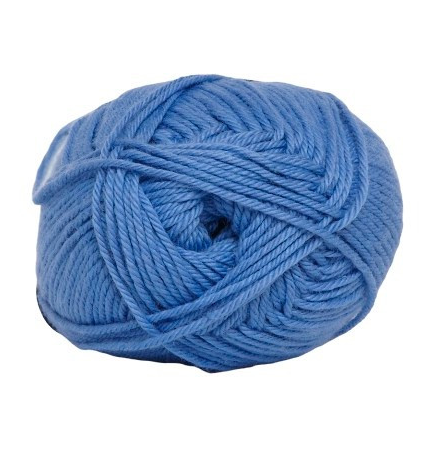 Cotton Nr. 8 i Lys Jeansblå - 50g Garn til Strikning