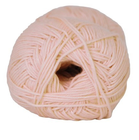 Cotton Nr. 8 Lys Fersken - 50g Garn til Strikning