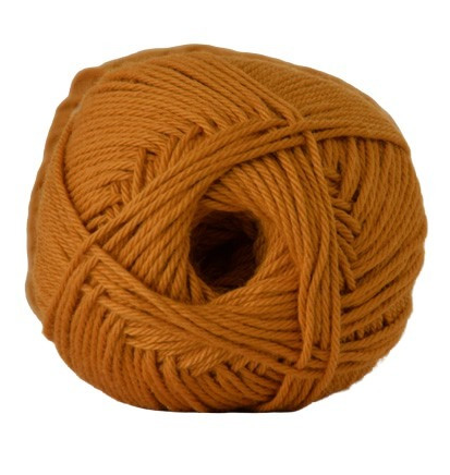 Karryfarvet bomuldsgarn nr. 8, 50 g fra Niah Design