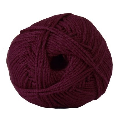 Cotton nr. 8, bordeaux, 50 g - Garn til strik og hækle
