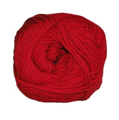Dyb Rød Cotton Nr. 8 - 50 g Garn til Strikning og Hækling