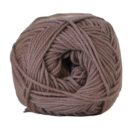 Cotton Nr. 8 i Gråbrun - 50g Garn til Strikning