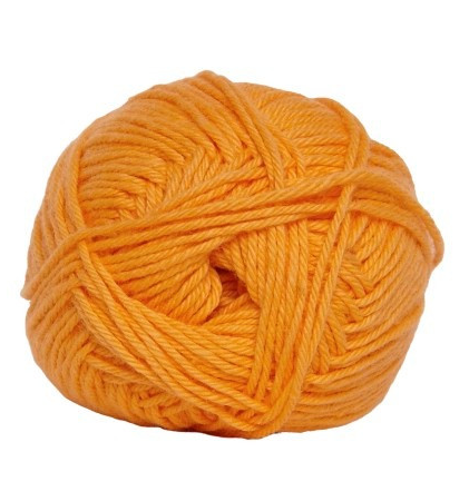Cotton Nr. 8 Orange 50g - Kvalitetsgarn til Strikning