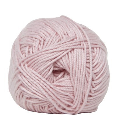Cotton Nr. 8 i Støvet Rosa - 50 g Garn til Strikning