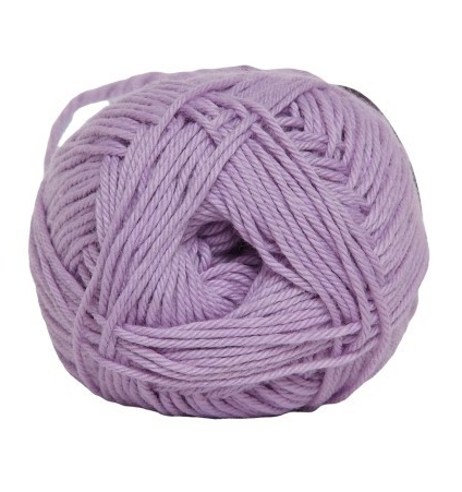 Cotton Nr. 8 i Lavendel - 50 g Garn til Strikning