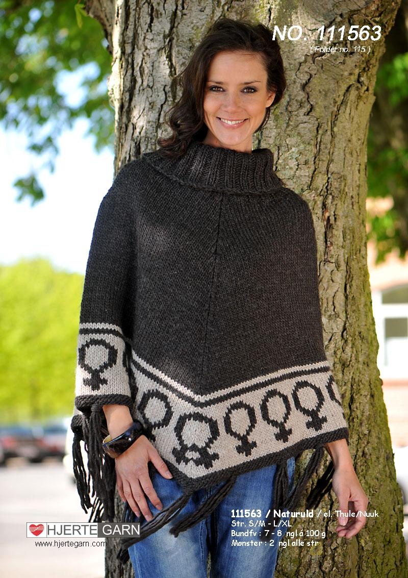 Lækker Poncho Kit nr. 111563 med Garn og Opskrift
