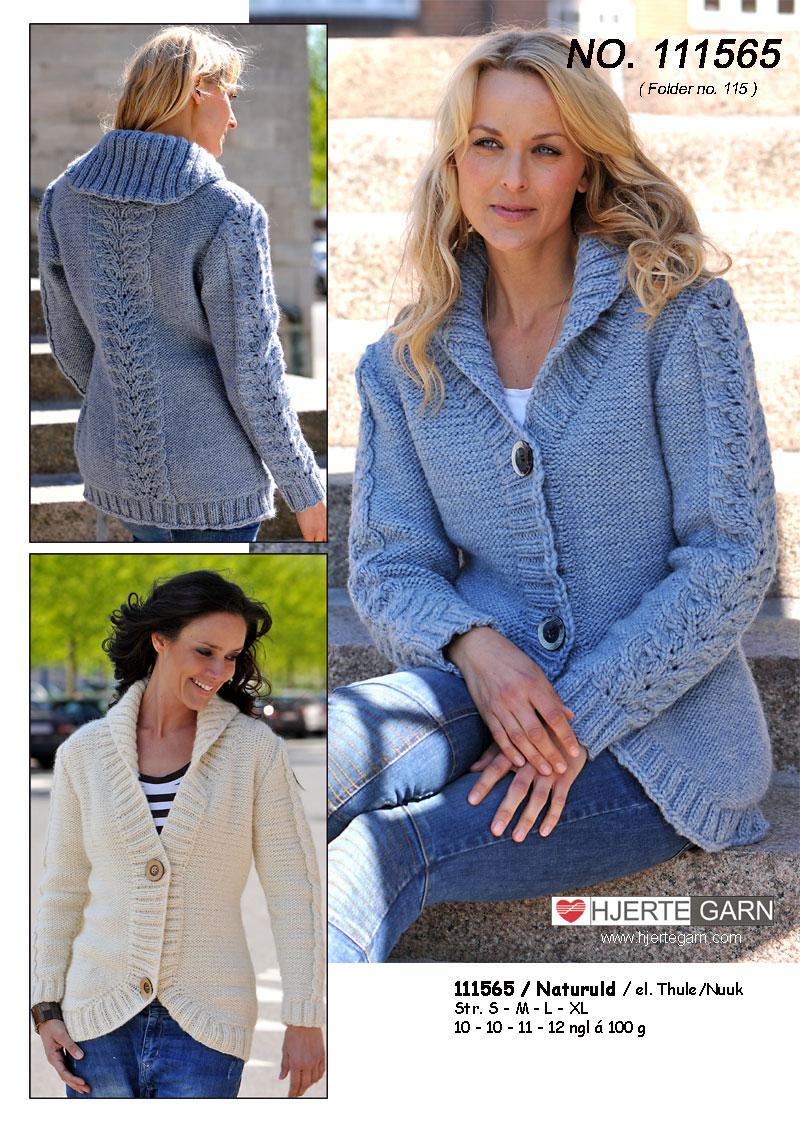 Elegant cardigan med sjalskrave - strikkekit til kun kr. 390
