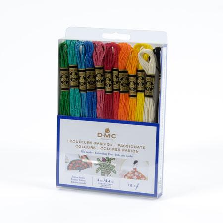 DMC Broderigarn Couleurs Passion - 12 Farver til Hobby