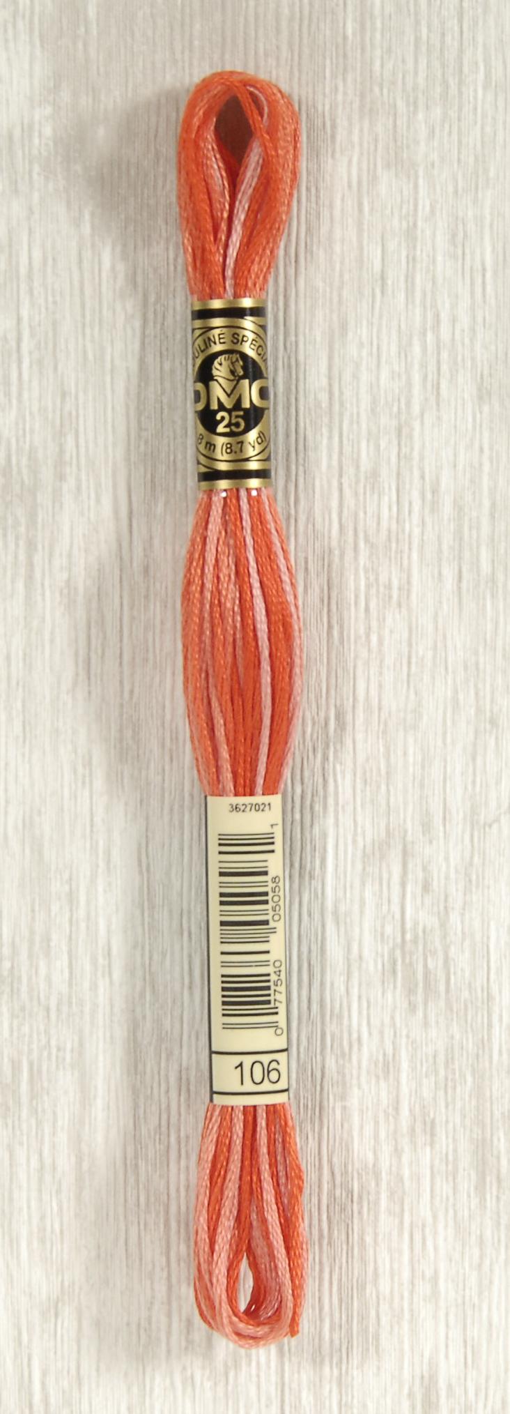 DMC Mouliné Flerfarvet Broderigarn Farve 106 - Fantastisk Tilbud!