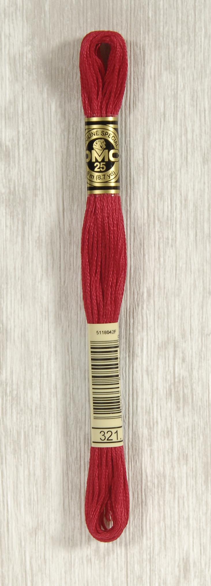 DMC Mouliné Spécial 25 Broderigarn - Farve 321 Tilbud!