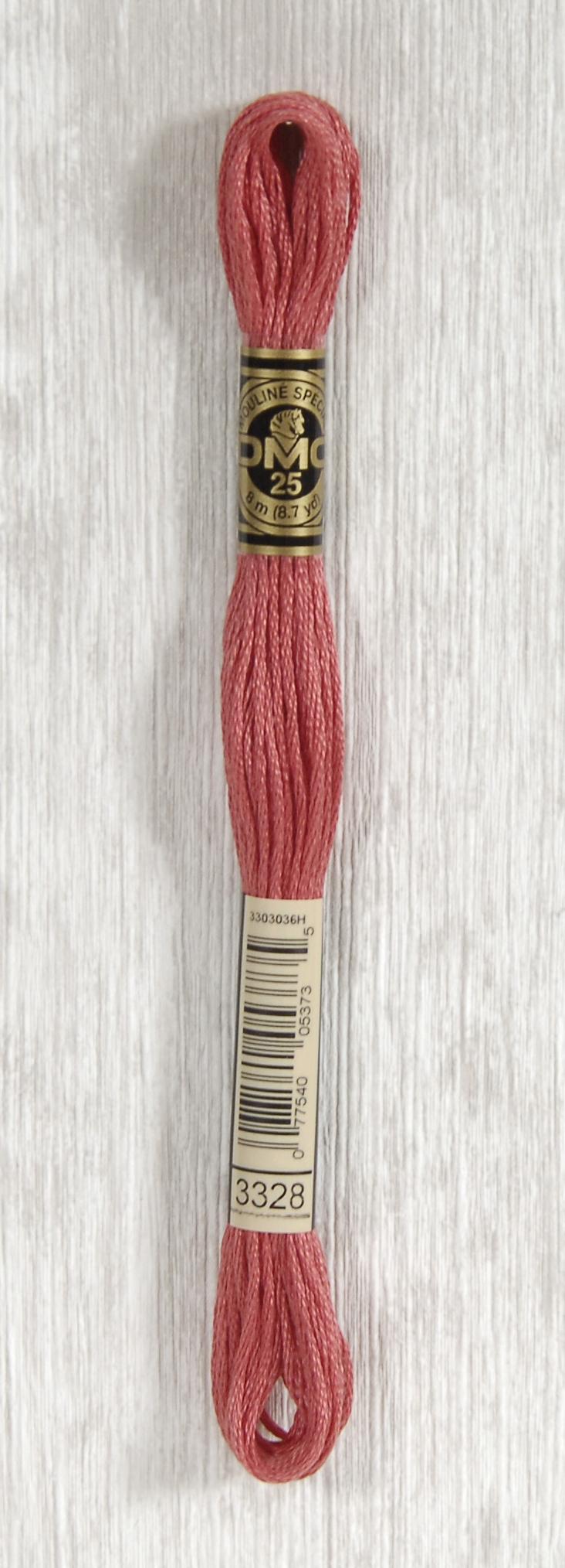 DMC Mouliné Spécial 25 Broderigarn - Farve 3328 på tilbud!