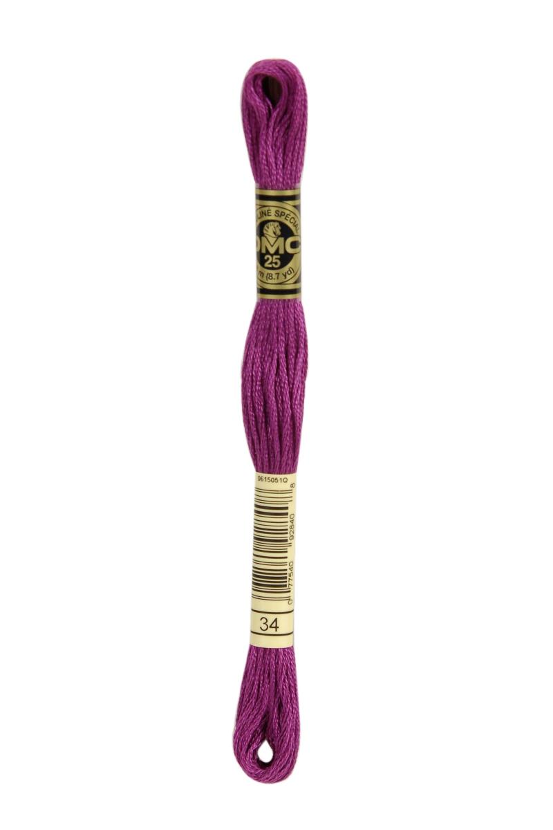 DMC Mouliné Spécial 25 Broderigarn - Farve 34 på tilbud!