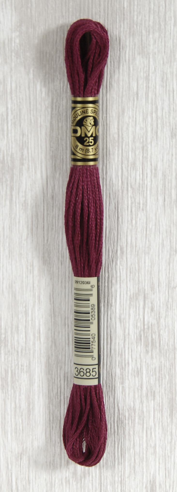DMC Mouliné Spécial 25 Broderigarn - Farve 3685 på tilbud!
