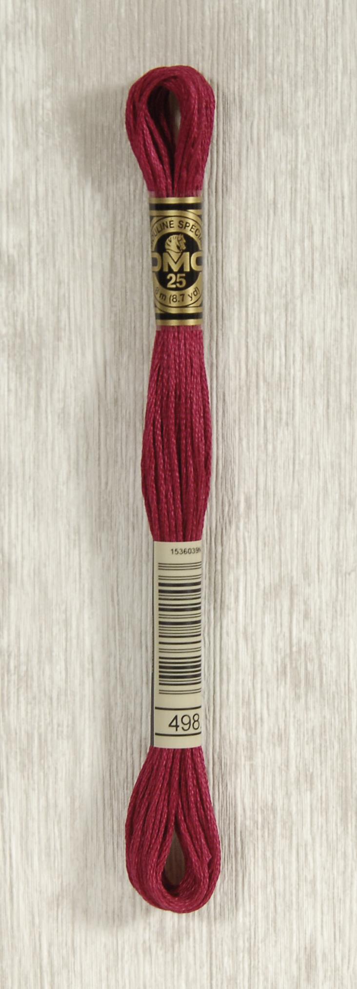 DMC Mouliné Spécial 25 Broderigarn - Farve 498 Tilbud!