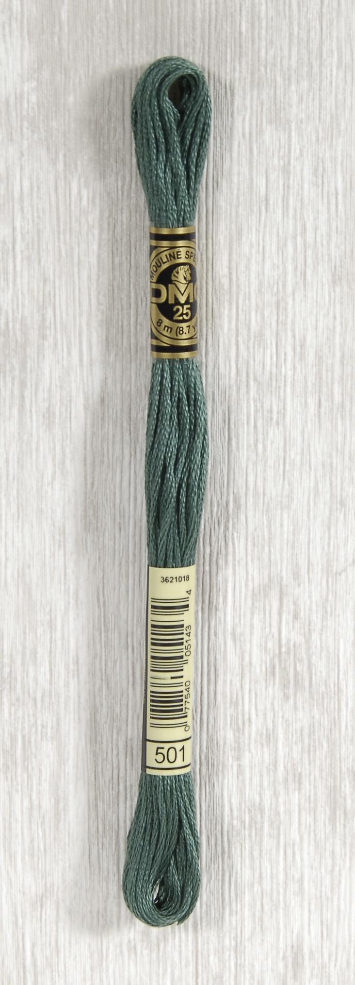 DMC Mouliné Spécial 25 Broderigarn - Farve 501 på tilbud!