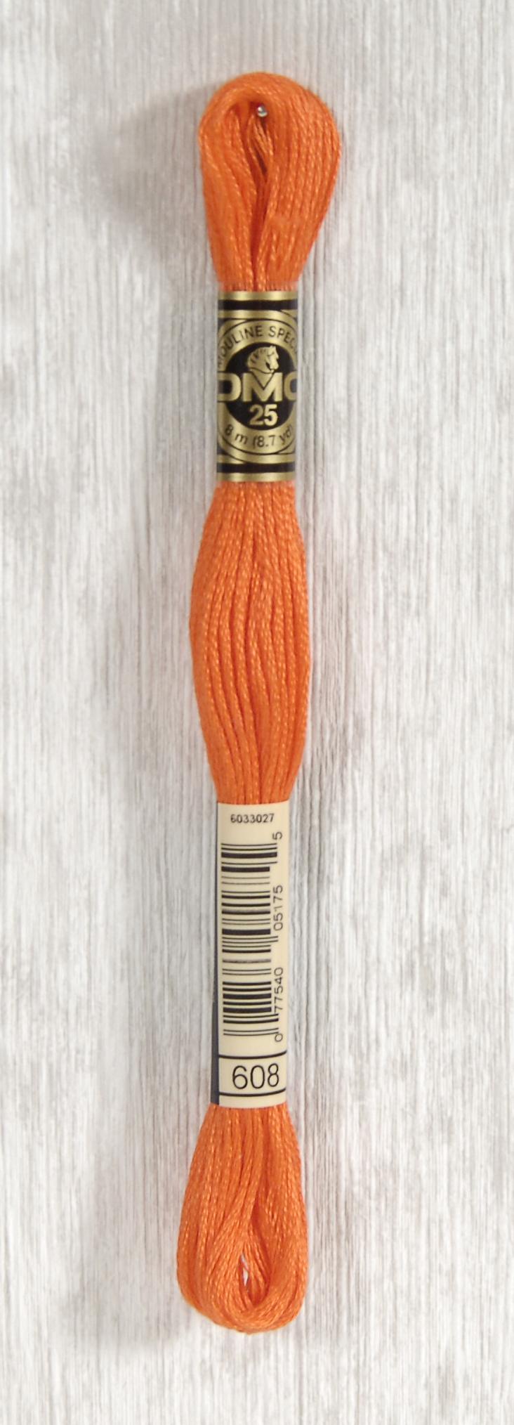 DMC Mouliné Spécial 25 Broderigarn - Farve 608 til hobbybrug