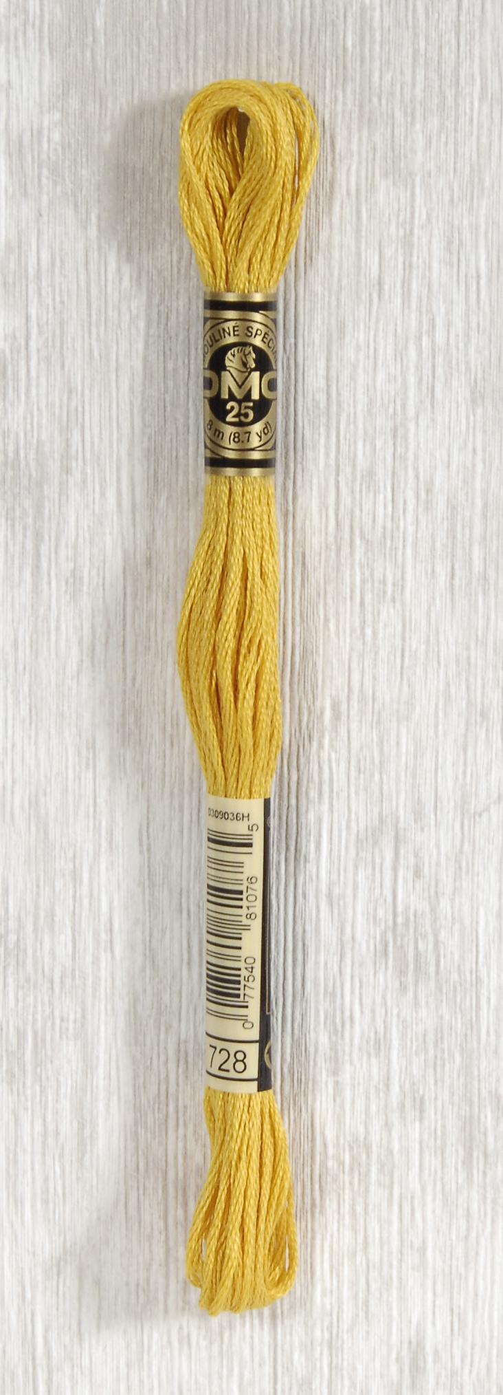 DMC Mouliné Spécial 25 Broderigarn - Farve 728 Tilbud!
