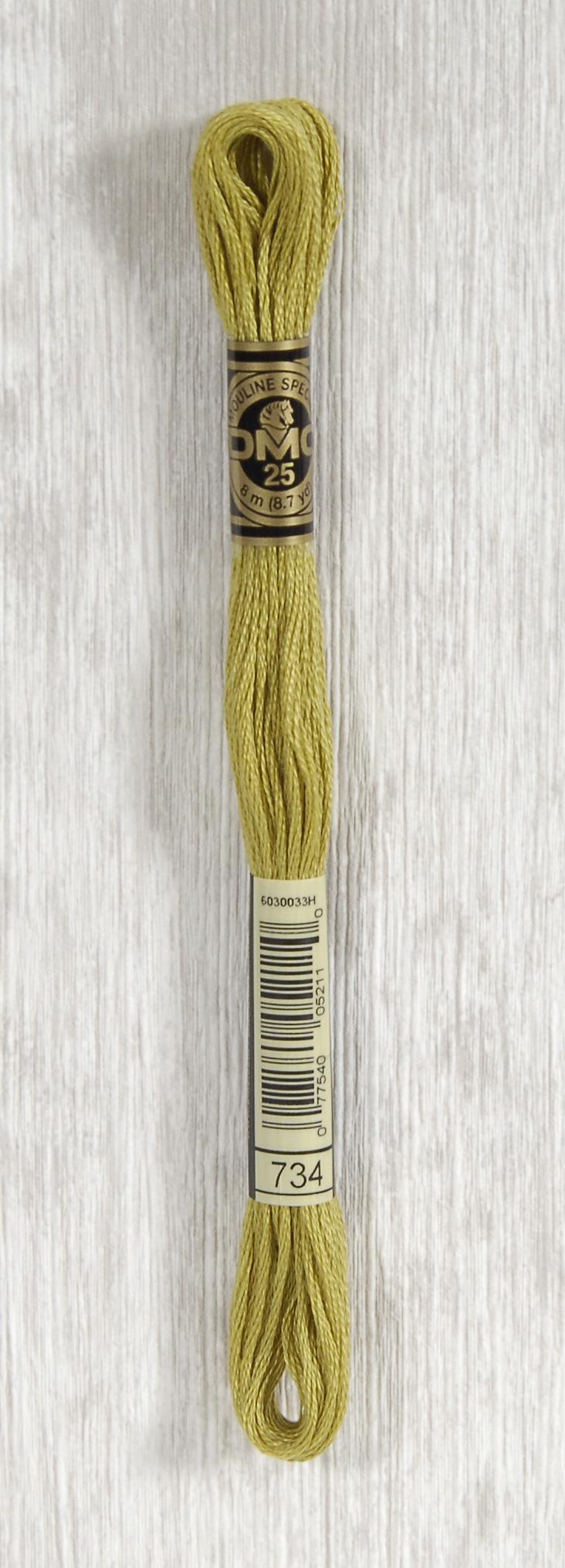 DMC Mouliné Spécial 25 Broderigarn - Farve 734 på tilbud!