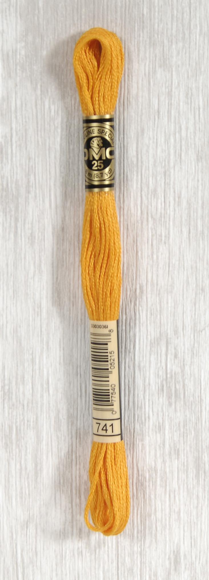 DMC Mouliné Spécial 25 Broderigarn - Farve 741 Tilbud!