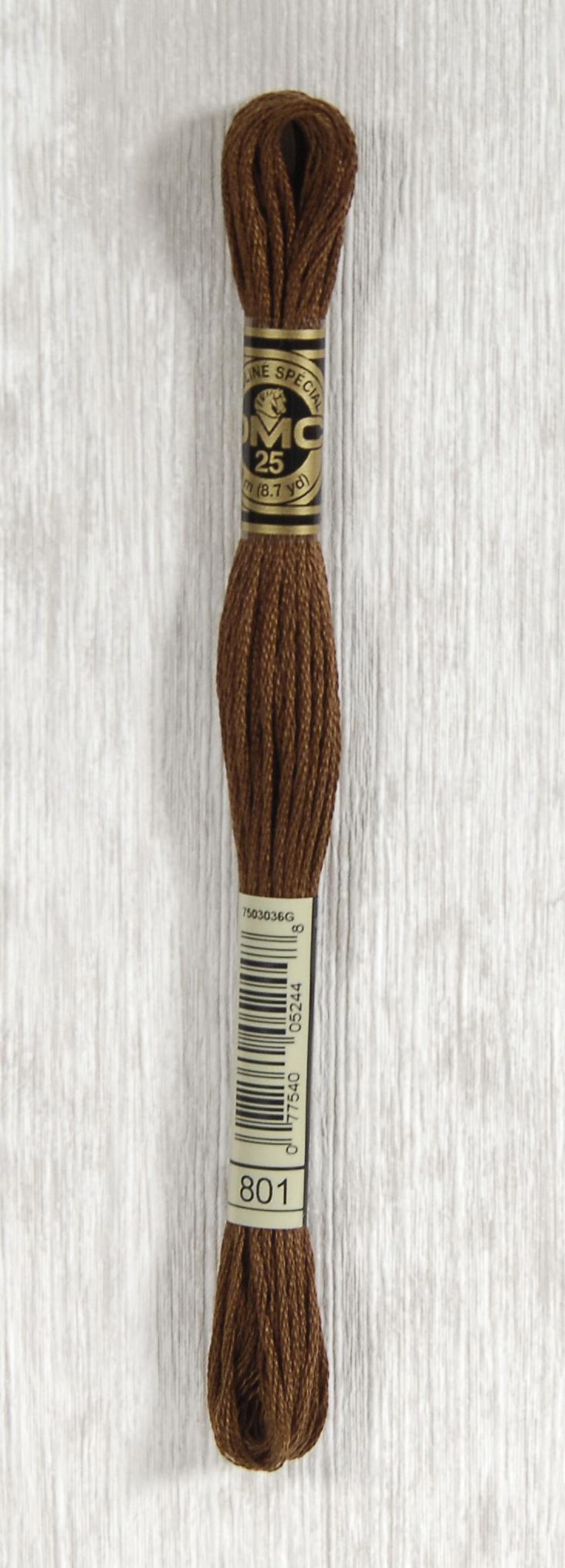 DMC Mouliné Spécial 25 Broderigarn - Farve 801 Tilbud!