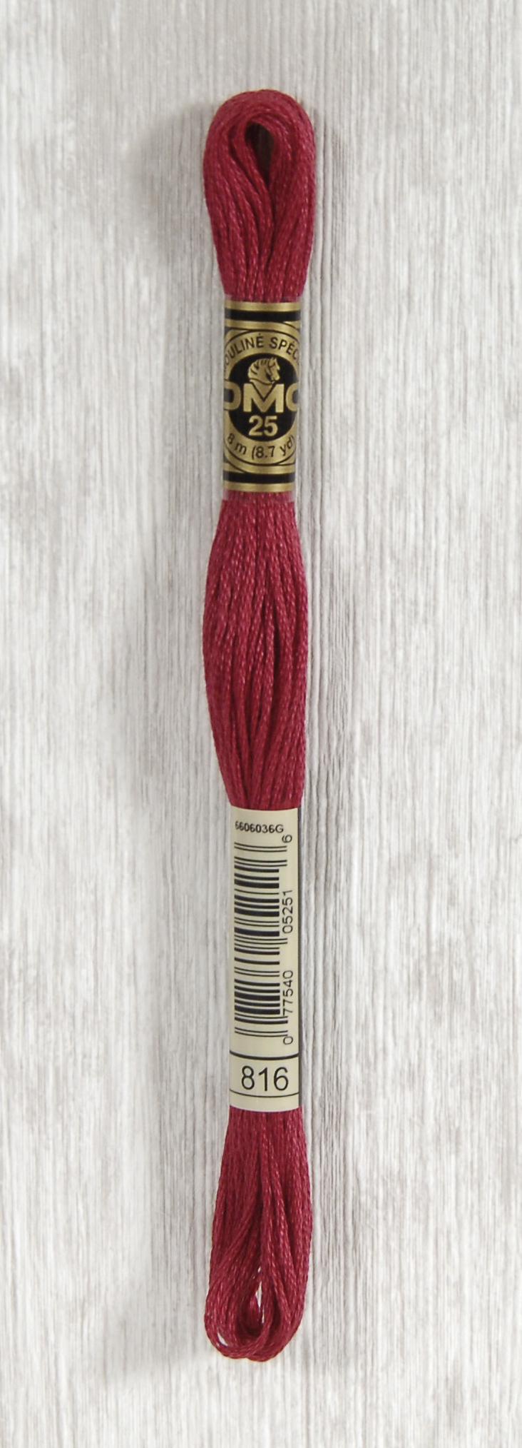 DMC Mouliné Spécial 25 Broderigarn - Farve 816 på tilbud!