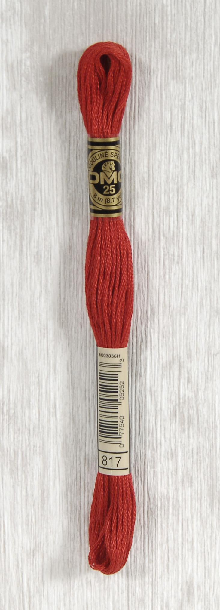 DMC Mouliné Spécial 25 Broderigarn - Farve 817 på tilbud!