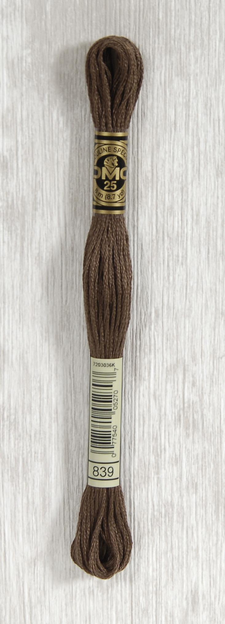 DMC Mouliné Spécial 25 Broderigarn - Farve 839 Tilbud!