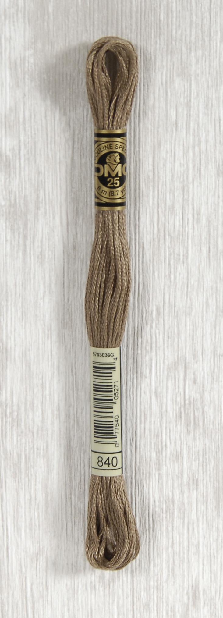 DMC Mouliné Spécial 25 Broderigarn - Farve 840 Tilbud!
