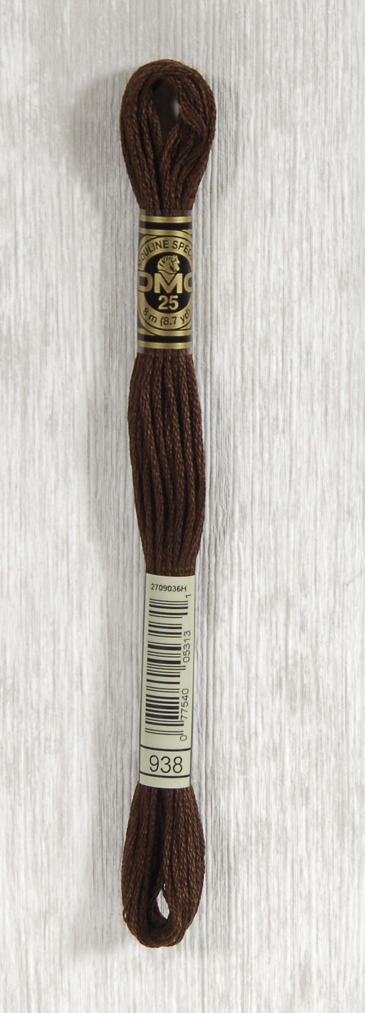 DMC Mouliné Spécial 25 Broderigarn - Farve 938 Tilbud!