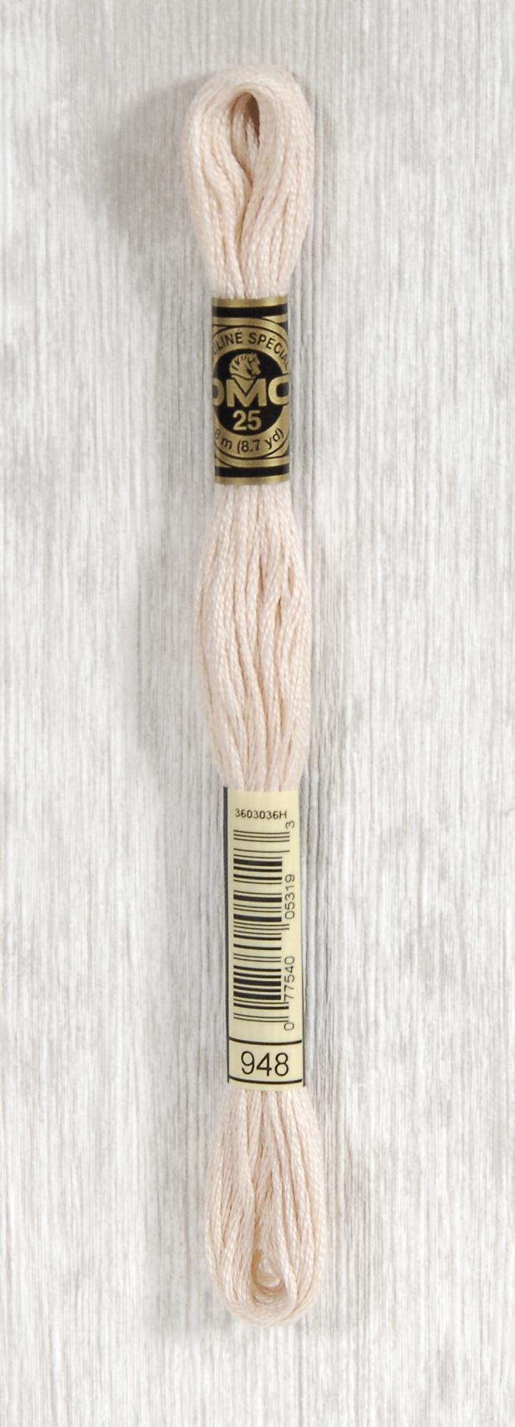 DMC Mouliné Spécial 25 Broderigarn - Farve 948, Hobbytilbud!