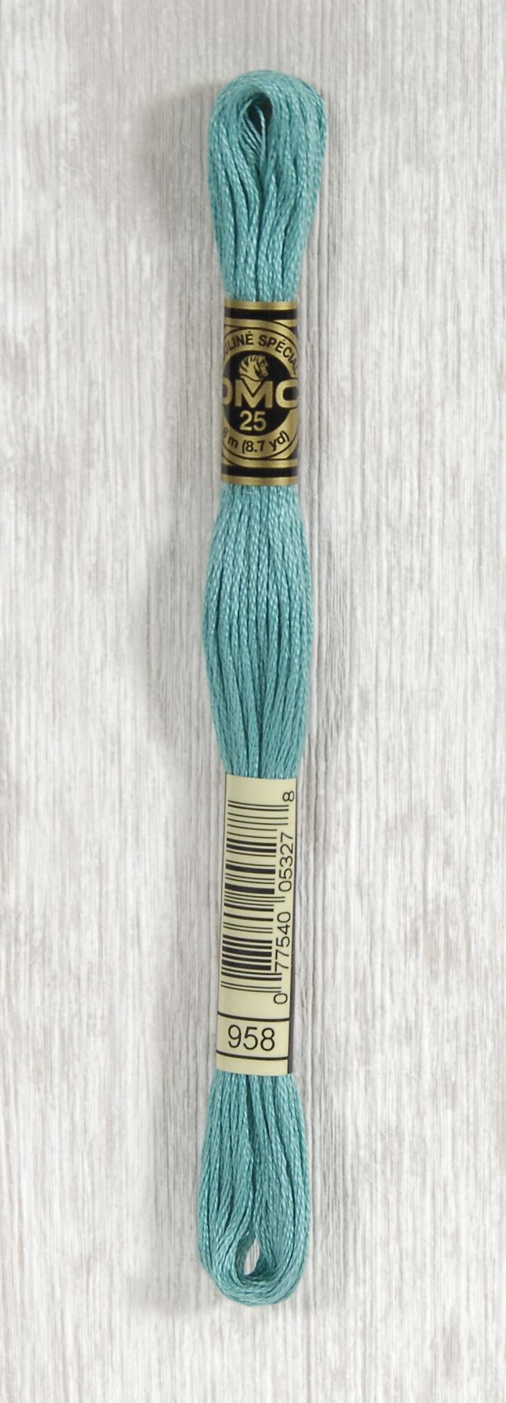DMC Mouliné Spécial 25 Broderigarn - Farve 958 på tilbud!