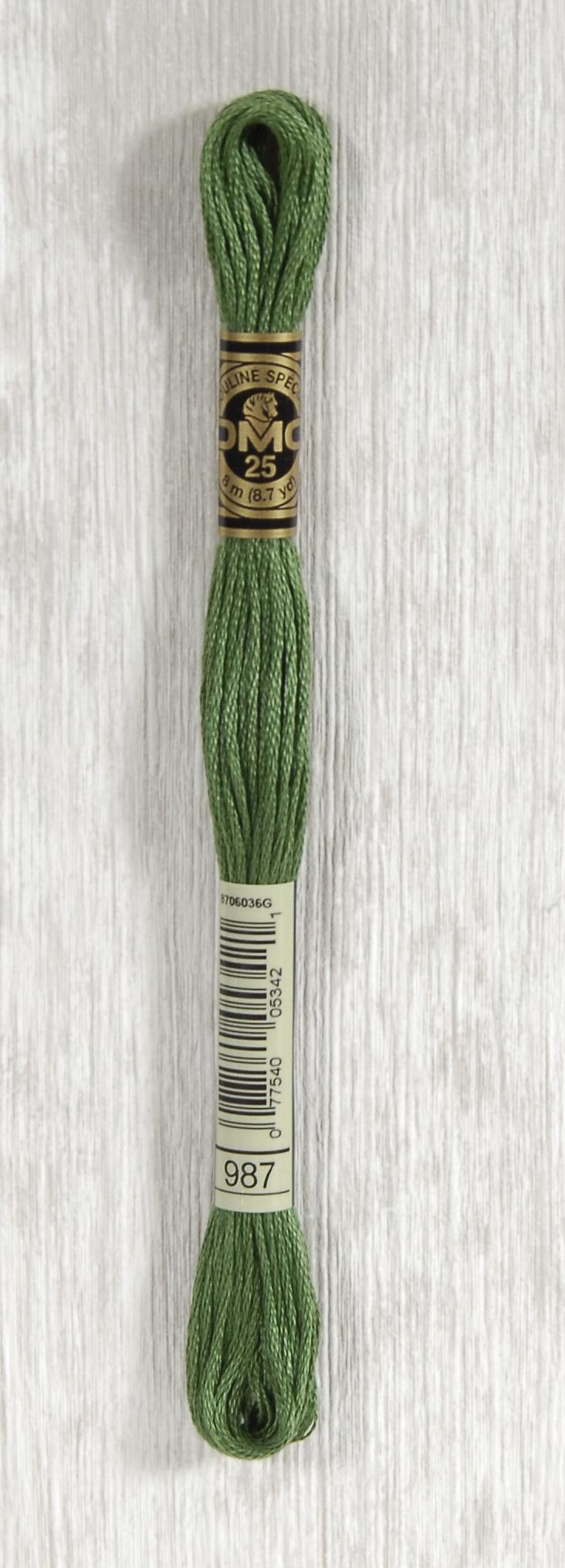 DMC Mouliné Spécial 25 Broderigarn - Farve 987 på tilbud!