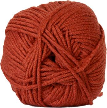 Hjertegarn Merino Cotton - Rust Rød, 50% Uld, 50% Bomuld