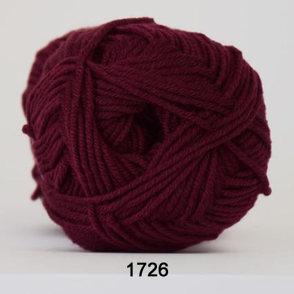 Merino Cotton Garn i Bordeaux - 50 g fra Niah Design