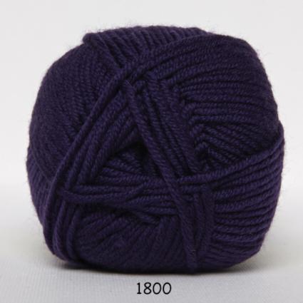 Merino Cotton Garn Mørk Lilla 50 g - Nr. 1800