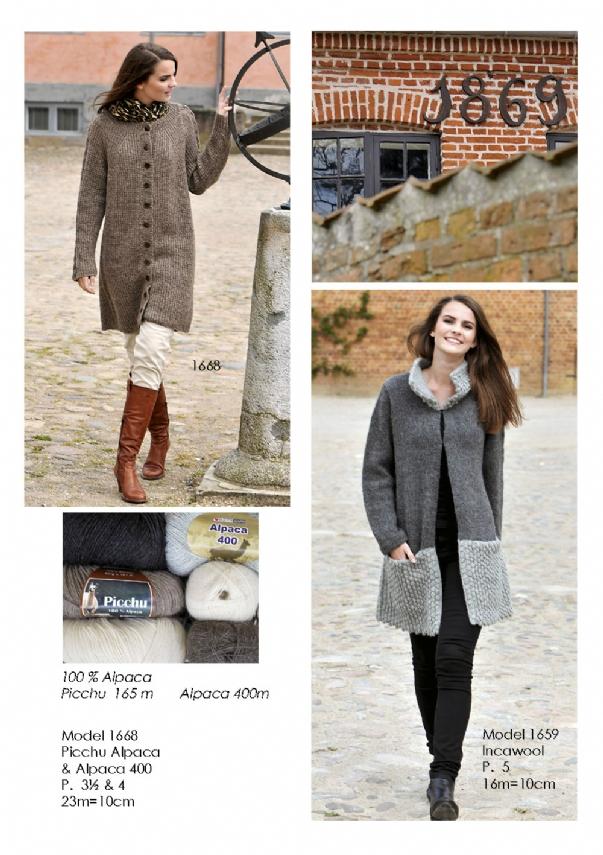 Jakke Strikkeopskrift Nr. 1659 i Incawool eller Alpaca