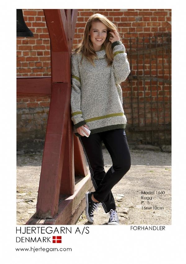 Strikkeopskrift til Hoody i Tweed - Nr. 1660